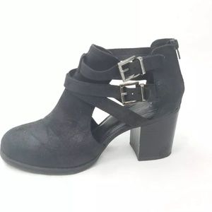 Soda Leather Booties Black